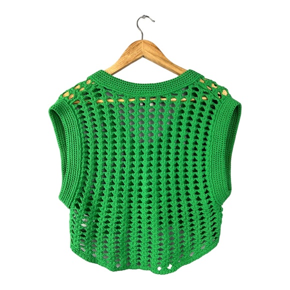 BDG | Tops | Urban Outfitters Bdg Leigh Cropped Sweater Vest Green Size Xs  | Poshmark